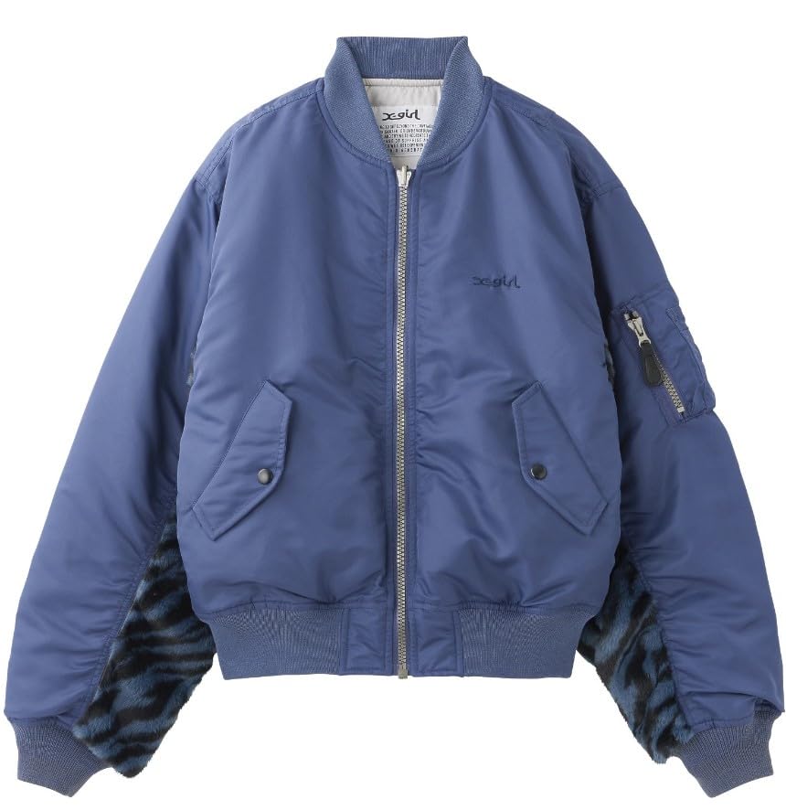 Amazon | [エックスガール] パネルドファーリバーシブルMA-1ジャケット