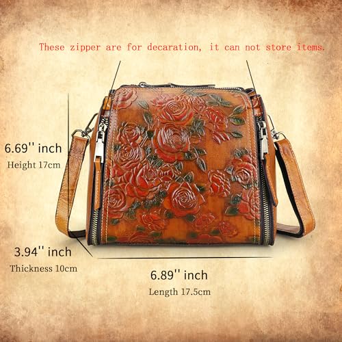 Image of LETEULO Crossbody Bag for Women Top Handle Tote Purses Vintage Satchels Handbag