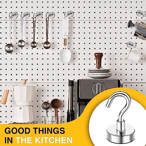Image of KESI Magnetic Towel Holder Fridge Hooks | 25LBS | Strong Neodymium Magnets Ceiling-Hooks | Hooks for Hanging Plants, Refrigerator, Camping, Grill & Classroom | Pack of 3