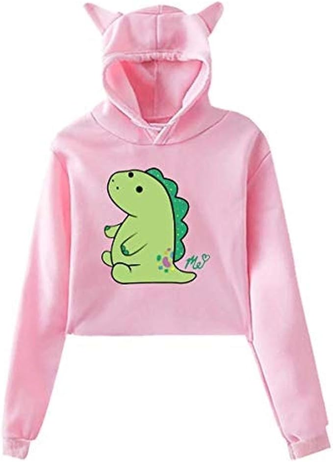 Moriah Elizabeth Me Merch Kawaii Hoodie for Girls Cat Ear Crop Top