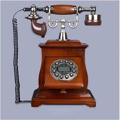 Téléphone rétro en bois massif de qualité supérieure pour décoration vintage raffinée