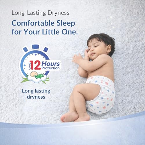 Image of Premium Baby Diaper Pants S Size (4-8 kg) | Rash-Free Care | Up to 12 Hours Absorption | Leak-Proof Protection | Breathable & Comfortable Fit | 60 Count