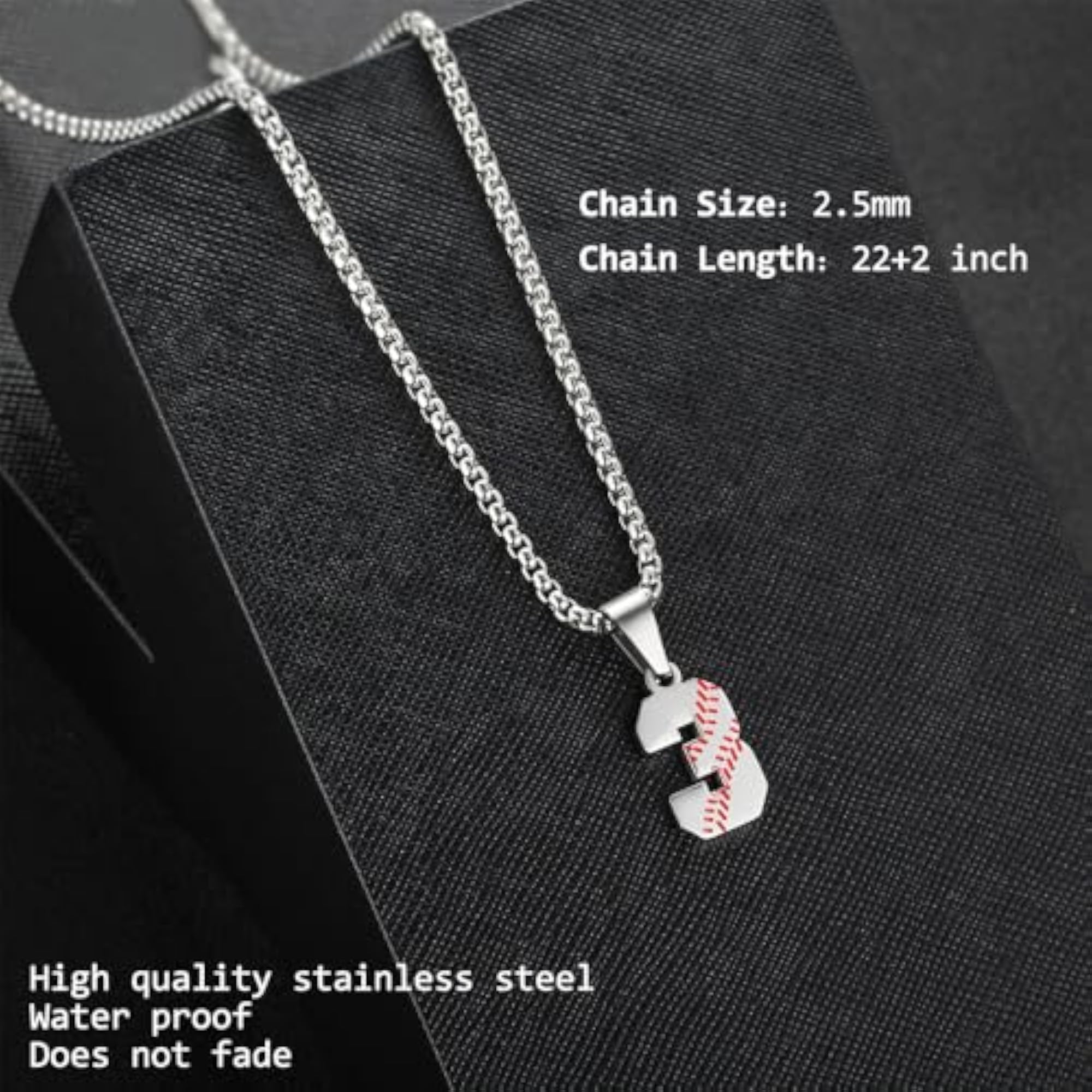 Inspiration Baseball Jersey Number Pendant Necklace