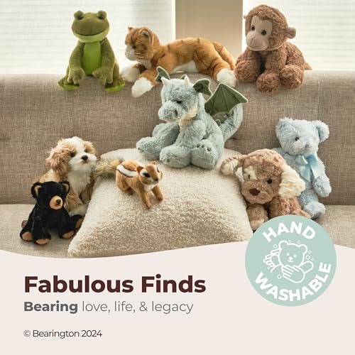 Image of Bearington Acorn Black Plush Squirrel Stuffed Animal - 7 inch Realistic Soft Squirrel Toy for Kids - Cuddly, Adorable Woodland Creature Gift for Stuffed Squirrels Lovers and Collectors