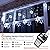 Toodour Christmas Snowflake Lights Outdoor, 17.22ft 264 LED Snowflake Icicle Lights with 22 Drops, Connectable, 8 Modes Waterproof White Christmas Lights for Curtain, Eaves, Window, Xmas Decorations