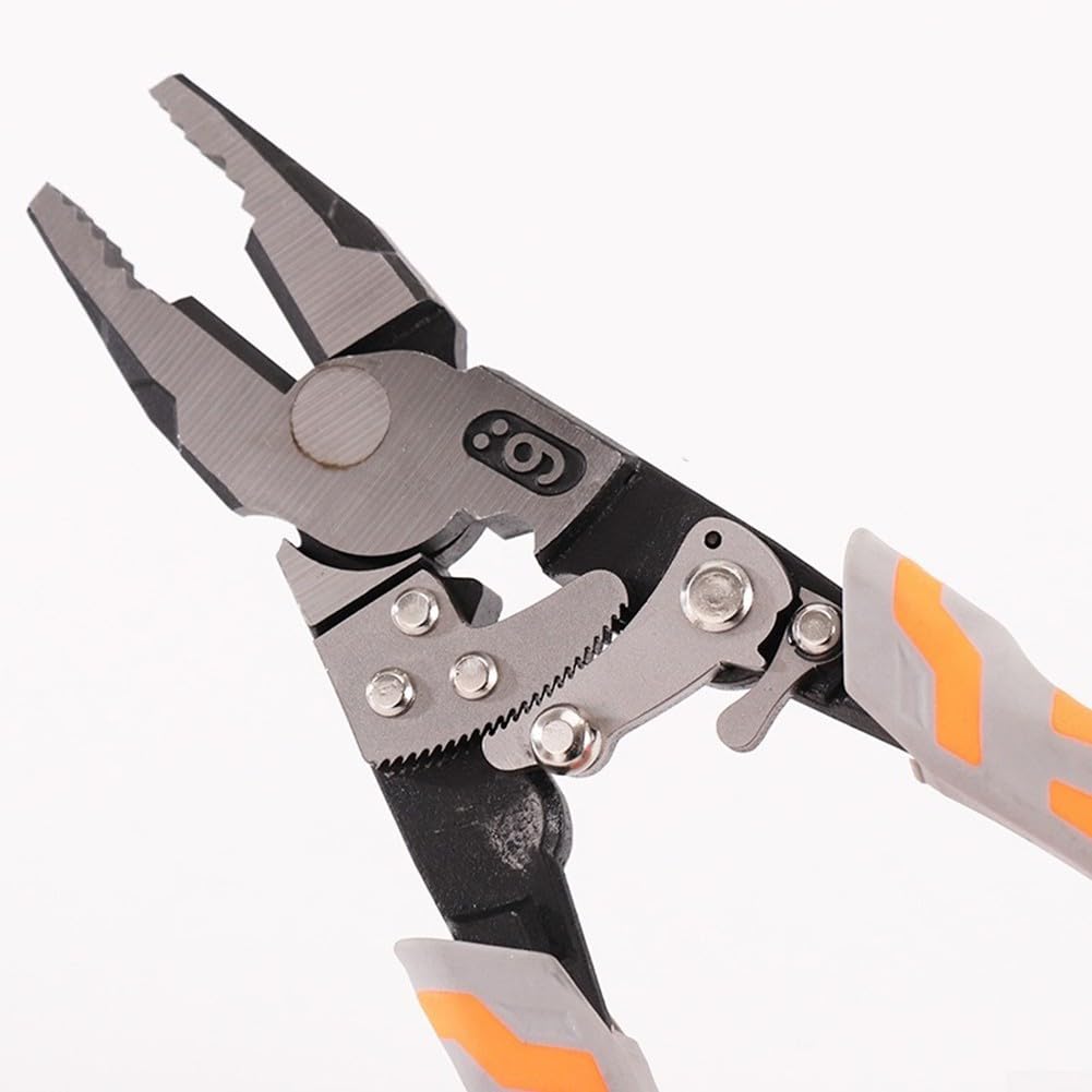 Multifunktionaler Drahtschneider, Chrom-Vanadium-Stahl, Schneiden, Abisolieren, Crimpen, Verdrehen, ergonomischer, rutschfester Griff, rostbeständige Oberfläche