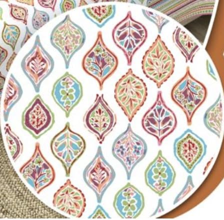 Image of YOKSH Handlooms - Premium Jaipuri 100% Cotton 240 TC|SuperKing Jumbo Size 120x120 INCH,10 FEET|Flat BEDSHEET|2 Pillow Covers|AZO-Free Colors (Rainbow Orange 120115)