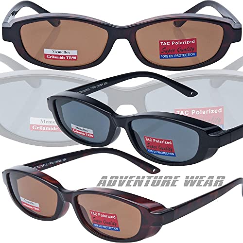 Slim Jims/Janes - Polarized - Fits Over Small Prescription Glasses with Frame Colors and Various Lens Options