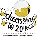 20th Birthday Decorations Cheers to 20 Years Banner for Men Women Birthday Backdrop Wedding Aniversary Party Supplies Decorations Black Glitter Pre Strung