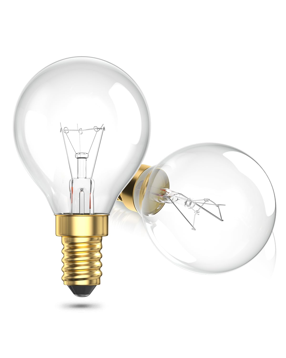 Bonlux Backofenlampe 300 Grad E14, Glühbirne Backofen E14 Hitzebeständig 300 Grad Dimmbar Salzlampe Glühbirne E14 G40 Warmweiß 2700K 300LM für Backofen/salzlampe/Tischlamp, AC 220-240V 2 Stück