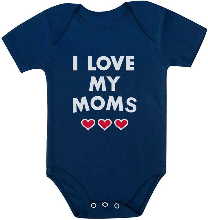 Tstars I Love My Moms - Gay Pride Mother's Day Gift Infant Valentine's Baby Bodysuit