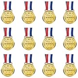 LZHZH 12 Pieces Gold Award Medals-Winner Medals Gold Prizes for Sports, Competitions, Party, Spelling Bees, Olympic Style, 2 Inches