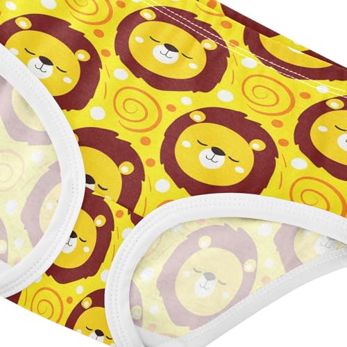 Cute Lion Yellow Toddler Girls's Underwear 2T 23031754
