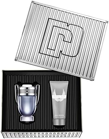 Paco Rabanne Invictus 2-Piece Set Gift Set for Men, (3.4 Oz Eau De Toilette Spray + 3.4 Oz All Over Shampoo)