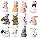 Decorazione Coniglio 12 mini coniglietti pasquali Miniature Coniglietto Figurine Ornamenti Decorazioni da Giardino Fata per piante grasse, decorazione per la casa delle bambole