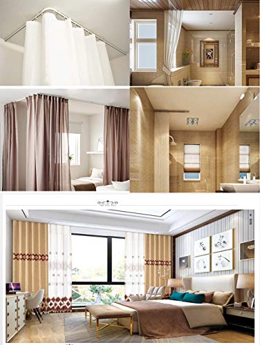 3.6ft Upgraded Aluminum Curtain Track, Can be Used as an Extension Track Rod, Ceiling or Wall mount, Living Room or Picture Windows and Room Divider with Runners and Hooks (White) - Thumbnail 7