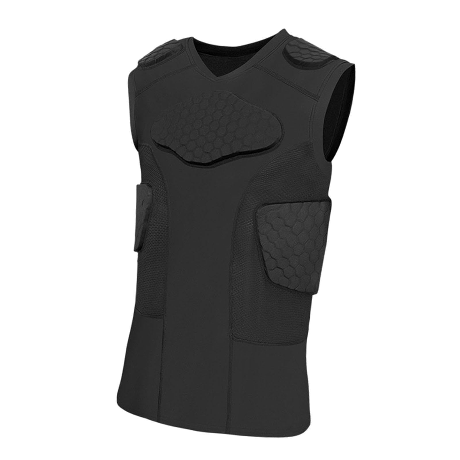 kowaku Brust-Rippenschutz für Herren, Kompressionsshirt, Ausrüstung, vielseitiger Brustschutz für Training, Baseball, Fußball, Basketball