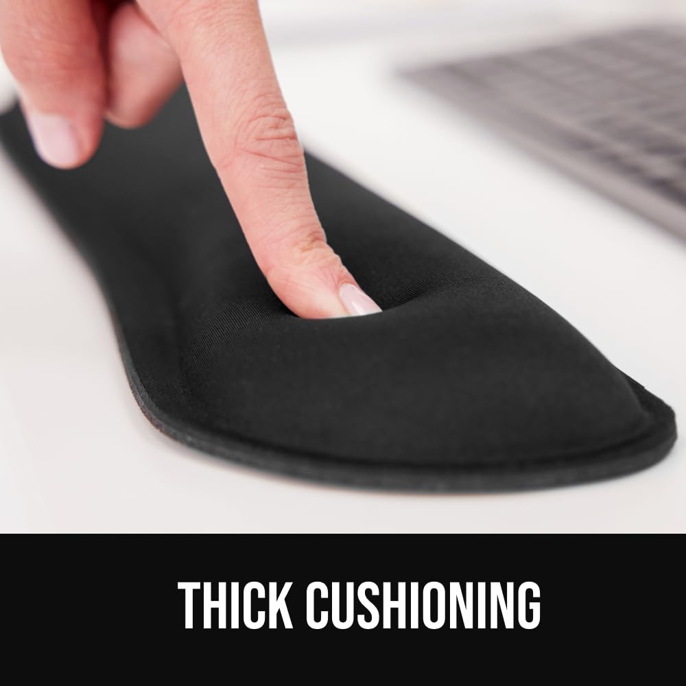 GORILLA GRIP Memory Foam Wrist Rest for Computer Keyboard, 2 Piece Black — Amazon image 3