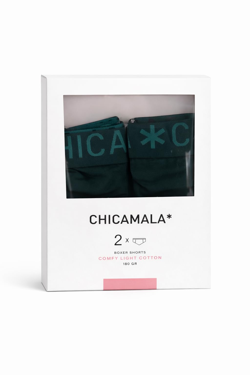 Chicamala Mädchen Boxershorts 2er-Pack, Uni, Baumwolle, Elastischer Bund