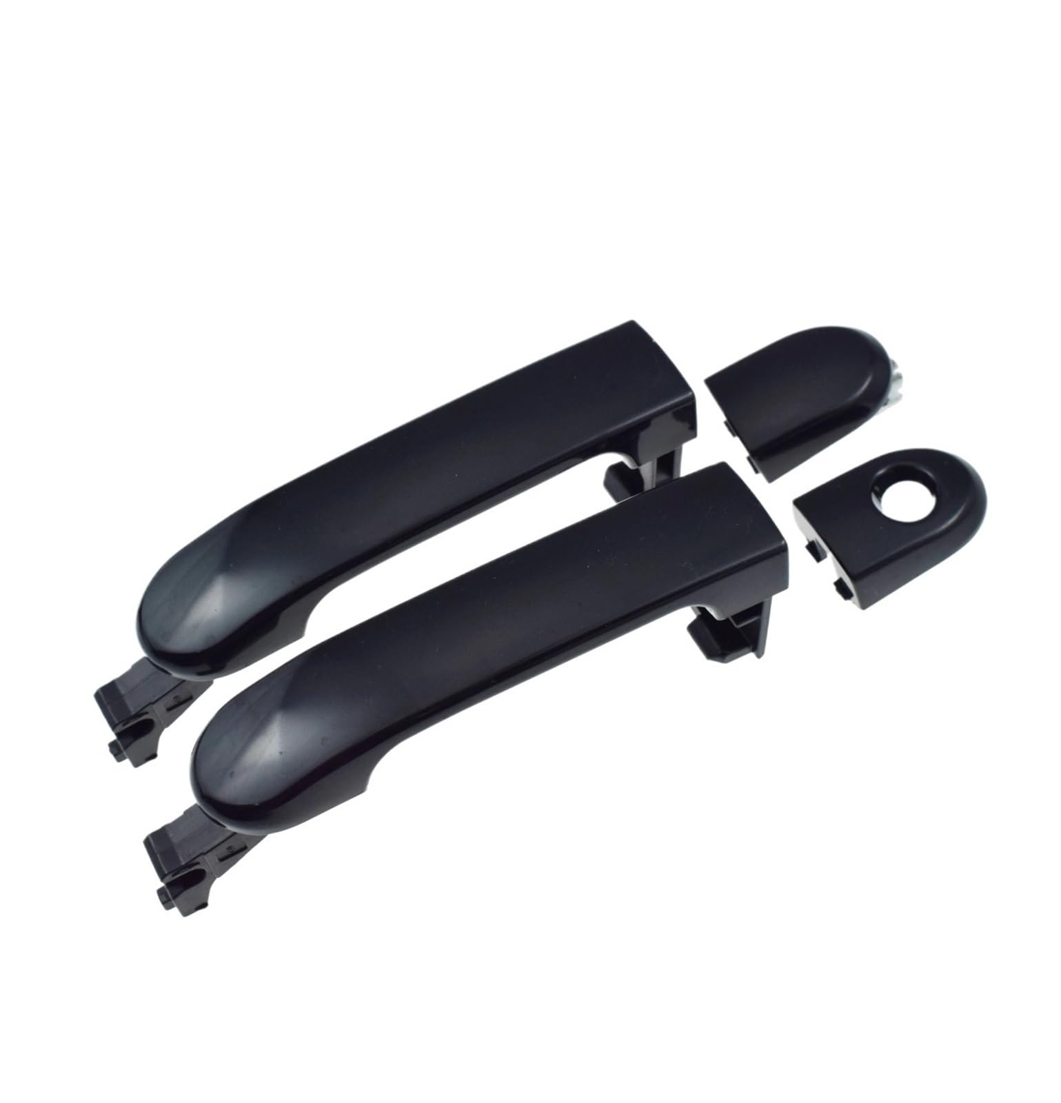 Pacsci 2 Pcs Front Lh Rh Car Outer Door Handle For Nissan For Versa For Tiida 2007-2012 Black Exterior Outside Door Handle Front Rear Left Right(2 Pcs Front Lh Rh)