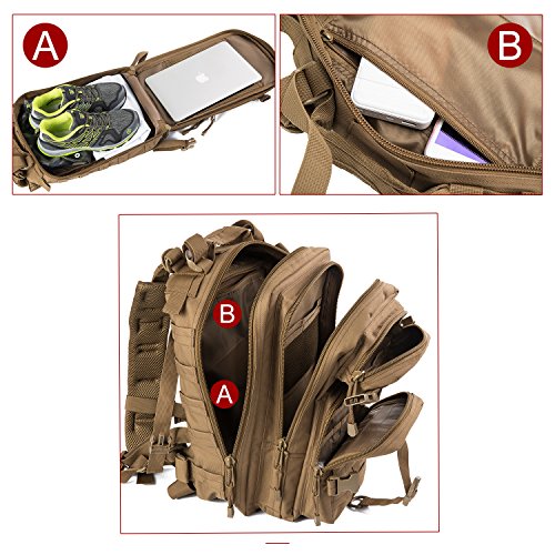 Small 30L Rucksack Military Tactical Backpack Flag Patch Outdoors Bug Out Bag #TOP5