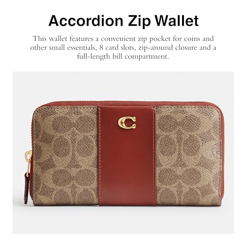 Coach Accordion Zip, Tan Rust2