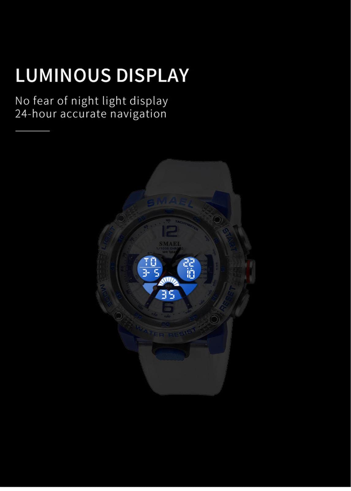 Hommes Montres, Sports Imperméable Multifonction De Plein Air Analogue Digital Multifonction Électronique Quartz Mode Montres-Bracelets