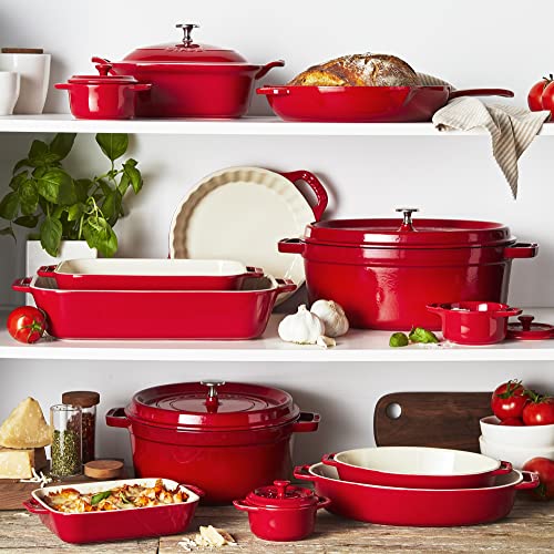 Image of STAUB Ceramic Bakeware-Pie-Pans Dish, 9-inch, Cherry