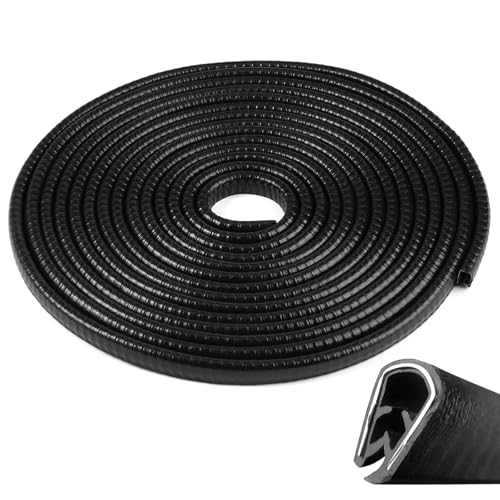 5 M Protection Bord de Tole sans Adhésif, Joint en U Caoutchouc Protege Portiere Voiture,Joint de Porte de Voiture, Profilé Protection Bord de Tole pour...