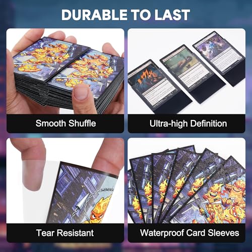 Image of Kabinka MTG Card Sleeves-Turtles 100 Standard Size Pack Clear Front & Matte Finish Back MTG Sleeves for Magic The Gathering TCG