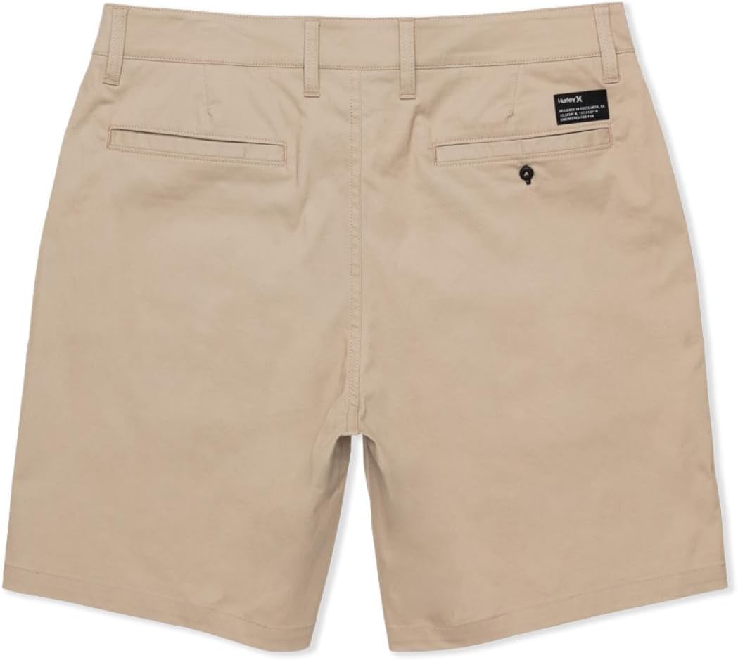 Hurley Men's Icon Cotton Walk Short, 8" Inseam 19" Outseam, Button Closure