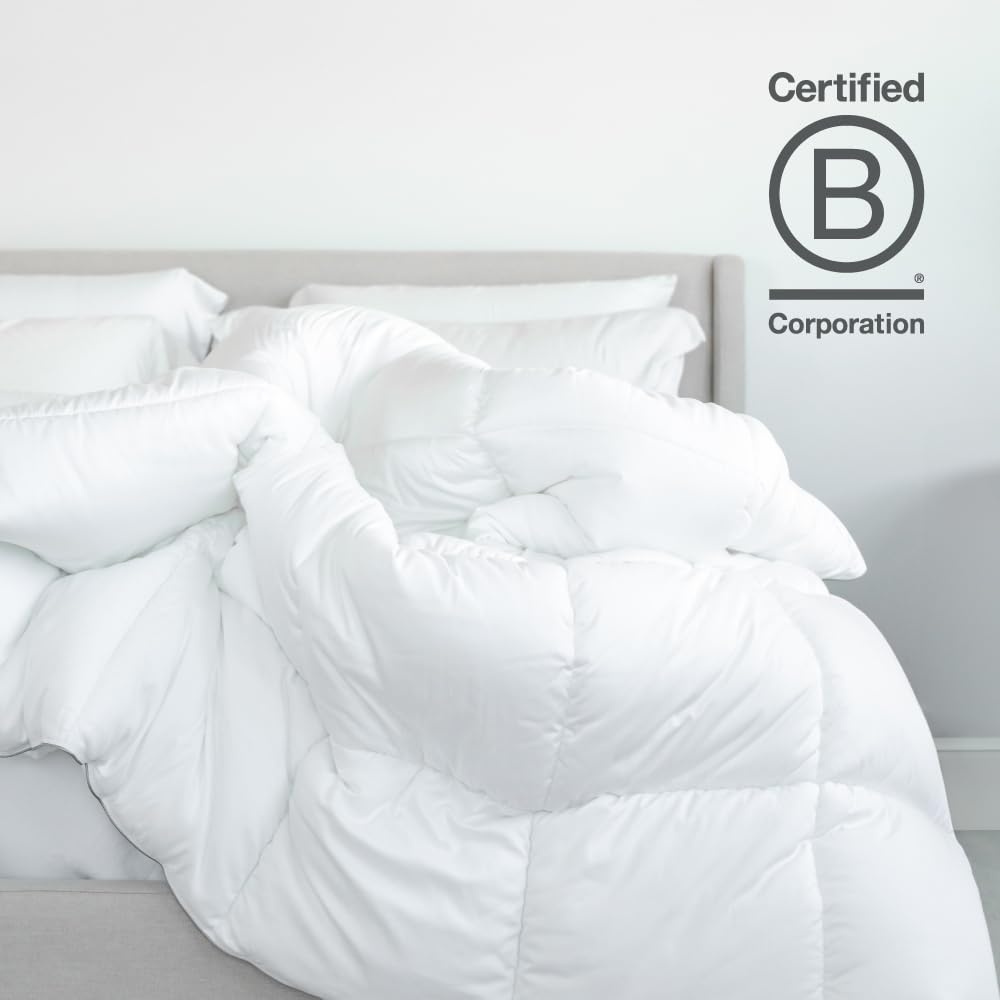 Cariloha Aloha Soft Down Alternative Comforter | White | Queen | 100% Viscose Cover & 100% Down Alternative Fill