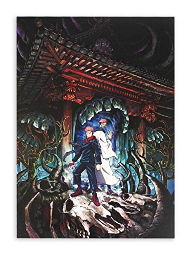 CosplayStudio Tableau mural Jujutsu Kaisen de haute qualité sur plaque en mousse rigide | Poster 30 x 42 cm | Motif Yuji & Sukuna Cover