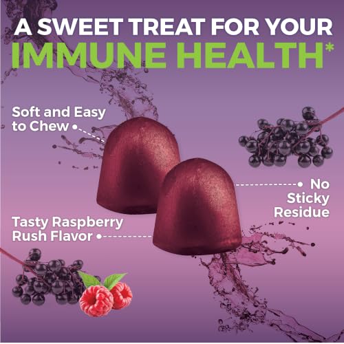 Viva Naturals Sambucus Elderberry Gummies for Adults with Vitamin C & Zinc - image 3