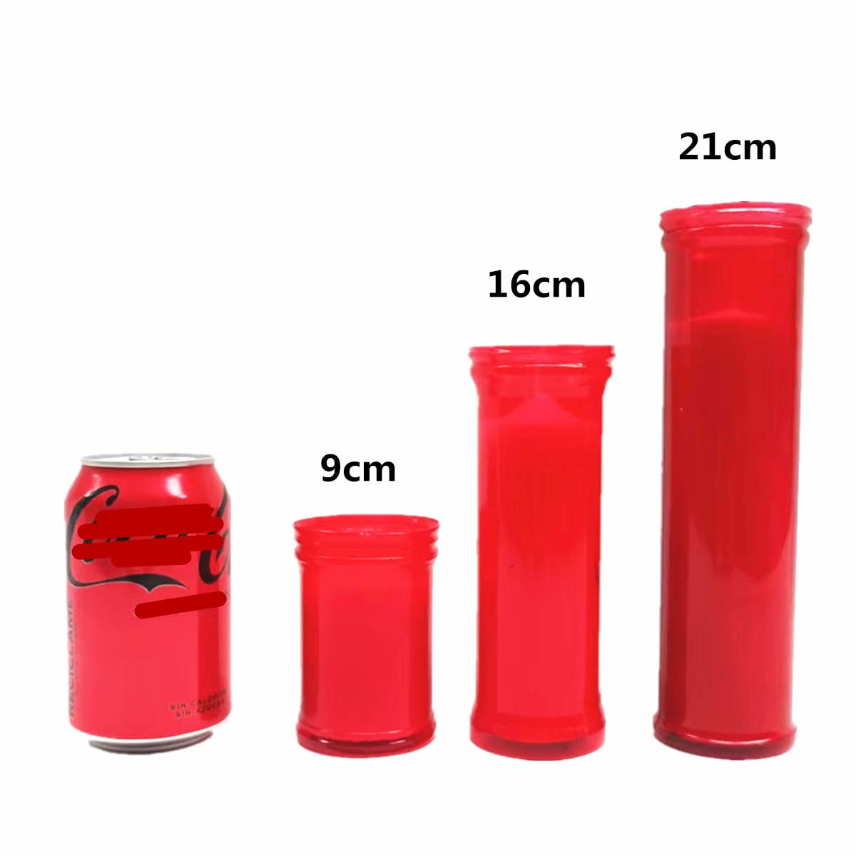 Velas Litúrgicas Velón Santo 16cm 24 Unidades Rojo