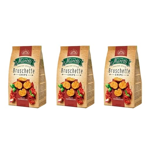 Kit 3 Torradas Bruschette Chips Pepperoni Maretti 85gr