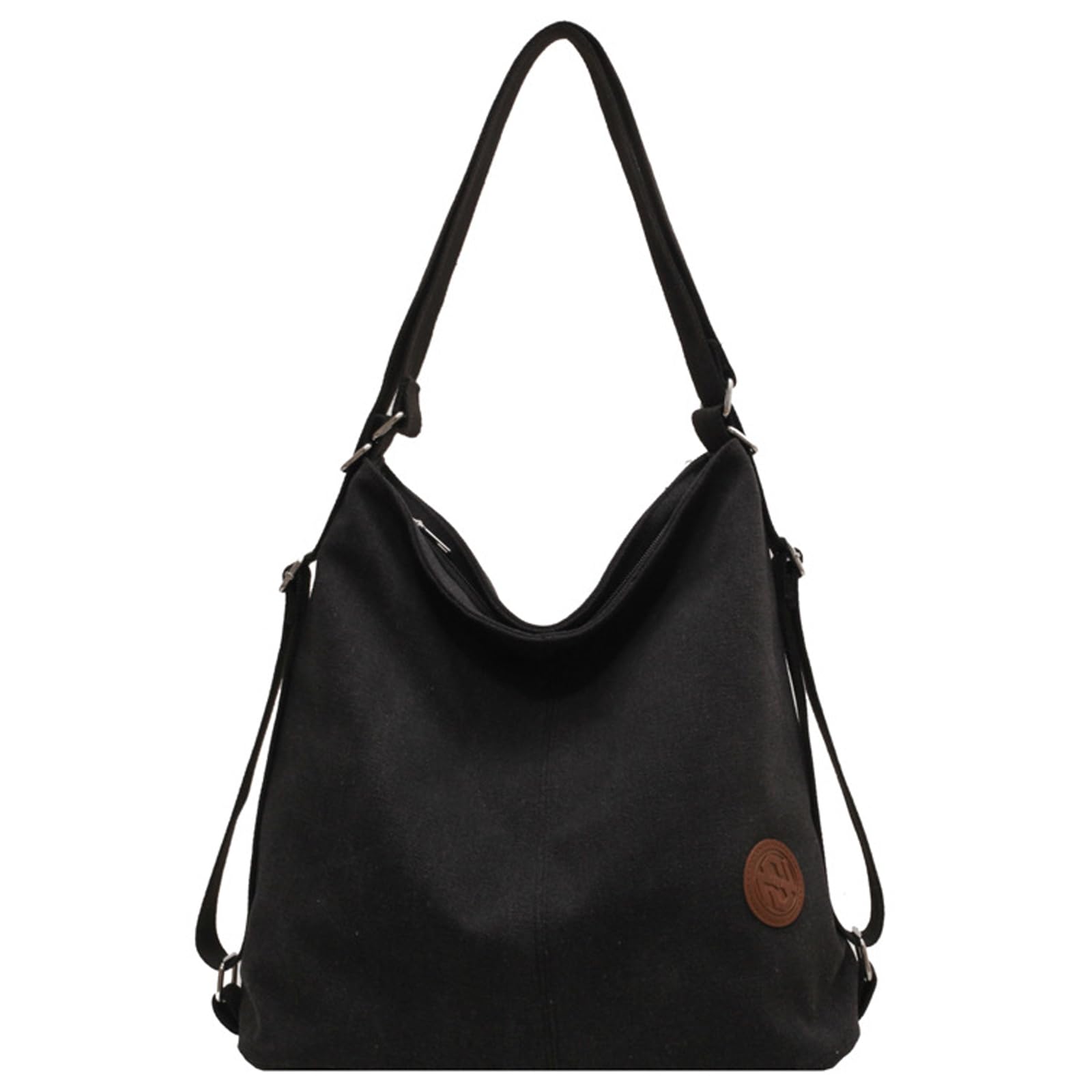 Sac à Dos Convertible, Sac fourre-Tout à Toile de capacité, bandoulière Crossbody/épaule/Portable Convertible, glissière Vintage en Toile, Sac à Dos Convertible