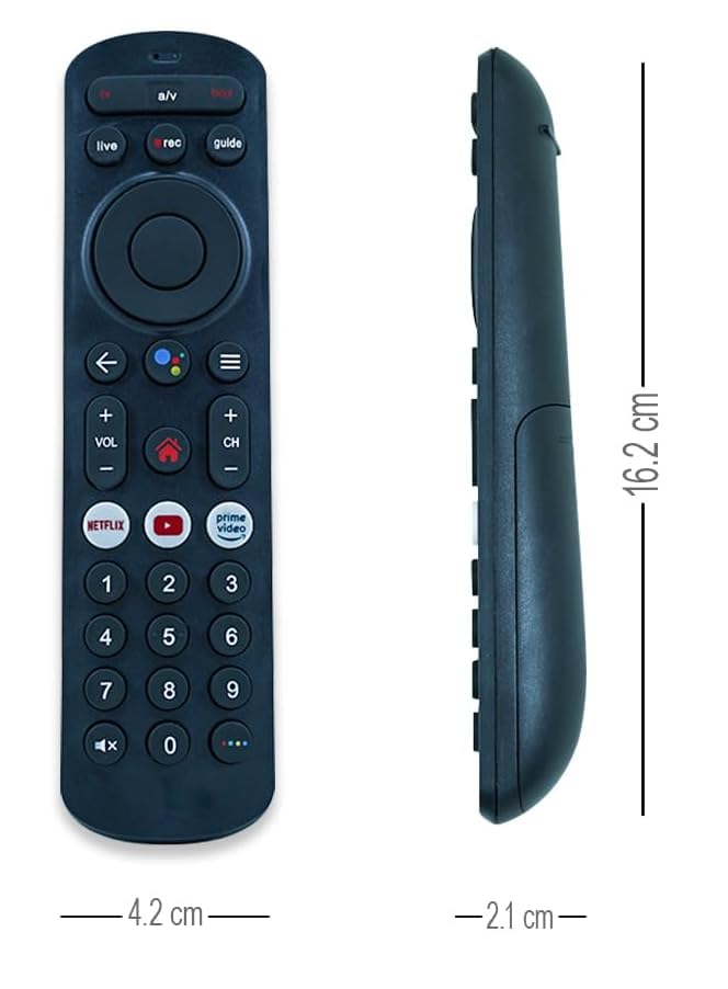 Image of Airtel Xstream Remote Original Compatible Work with HD /SD Set-Top-Box Non-Voice (Come with 2 AAA Batteries)