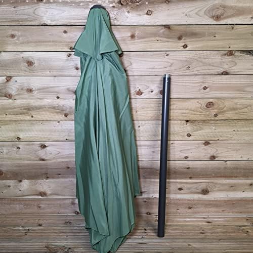 Samuel ALEXANDER 3m Aluminium Parasol with Crank Handle for Garden or Patio in Dark Green
