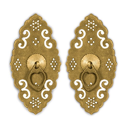 Hardware Philosophy Brass Silk Cabinet Pull Hardware Set 6" X 3" #TOP10