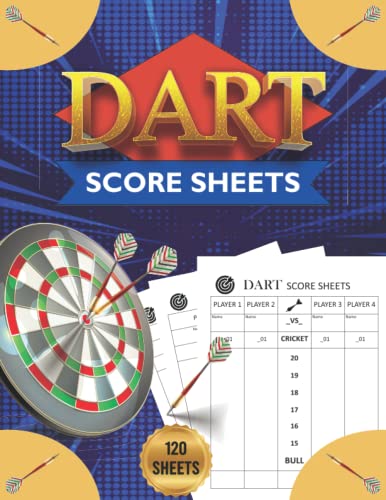 Dart Score Sheets: Dart Game Score Keeper, Dart Game Book, Dart Score Holder, Dart Score Keeper, Dart Board Score Markers, Dart Score Pad, Dart ... Dart Points, Dart Holder, Dart Accessories