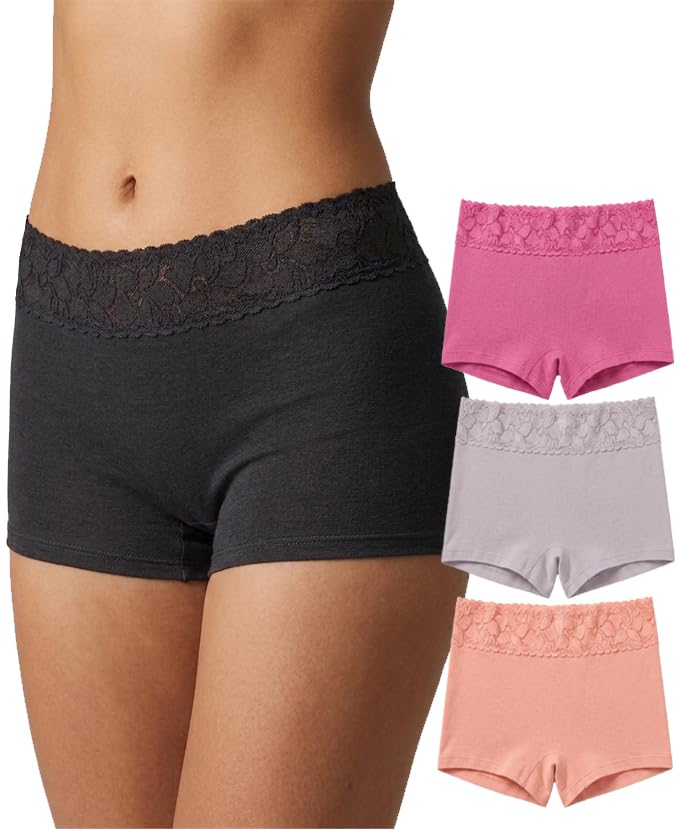 Image of NICSY Women's Panties Full Coverage Soft Touch Cotton Elastane Stretch Lace Underwear Styled Hipster with Panty for Women