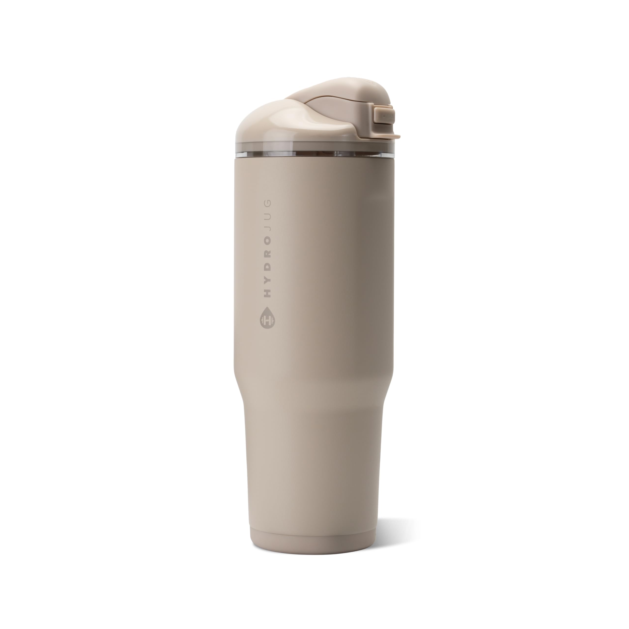 HydroJug Ease2o Water Bottle with Straw and Chug Lid, Stainless Steel, Vented Lid to Help Reduce Pressure, Water Level Window, Cup Holder Friendly and Non-Slip Base, 40