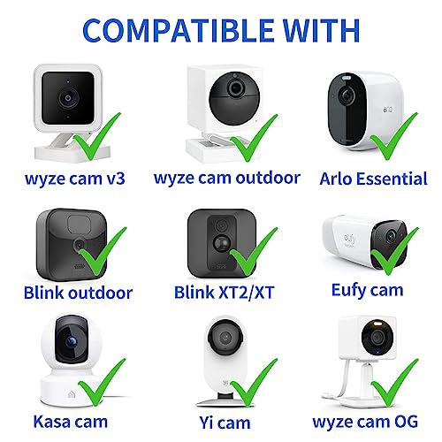 Dianmu 20Ft Power Extension Cable Charger For Wyze Cam V3,Wyzecam Outdoor,Blink Outdoor,Simplisafe,Eufy,Arlo Essential,Yi Camera,Kasacam,Weatherproof Charging Cord With Adapter For Security Cam 2 Pack #TOP1