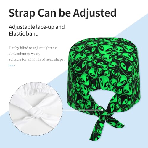 Image of WILL BUDXEG Working Cap with Sweatband for Women Men, Adjustable Cleaning Working Hats, Nurse Surgical Caps(Tie Back)