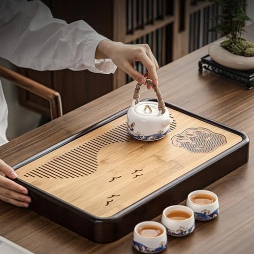 Plateau décoratif petite table à thé avec bac de récupération