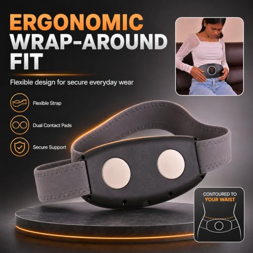 Image of Dealsure Belly Fat Burner Machine | Rechargeable Abdominal Massager Belt | Belly Fat Burner Belt With Heat & Vibration Modes | Waist Toning, Period Comfort, Portable Body Shaping Device
