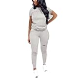 Two Piece Outfits for Women Short Sleeve Sweatsuit Casual Tracksuit
