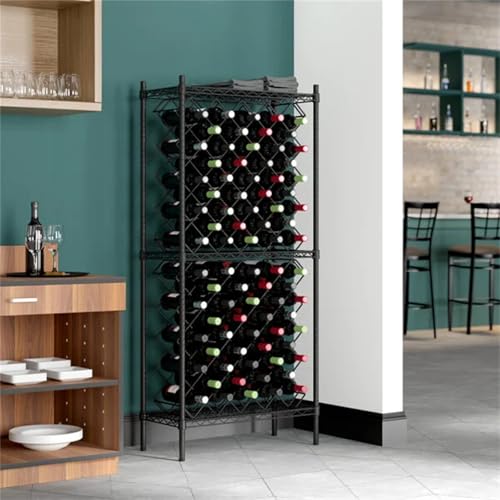 Rack para botellas de vino negro 14 x 30 pulgadas 84 botellas miniatura 2