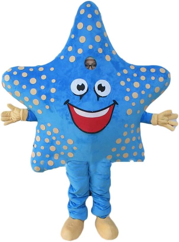 Cute Blue Starfish Mascot Costume - Mascot Suit for School, Team, Sports Events, Parties & Advertising